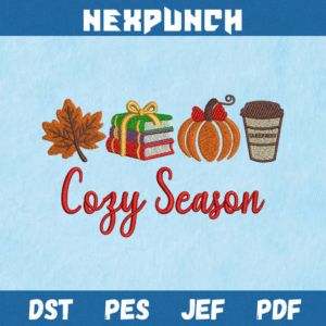 Cozy Season machine embroidery design