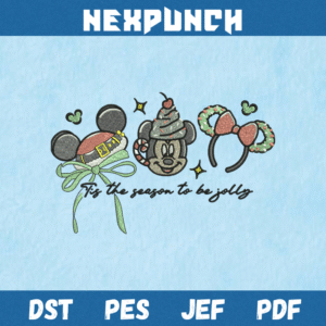 Tis Season Jolly machine embroidery design