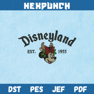 Disneyland Minnie machine embroidery design