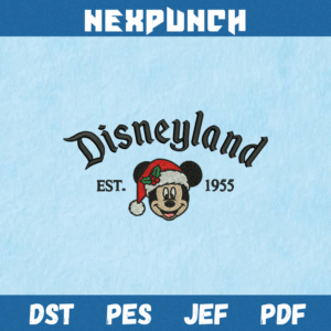 Disneyland Mickey machine embroidery design