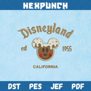 Mickey Gingerbread machine embroidery design